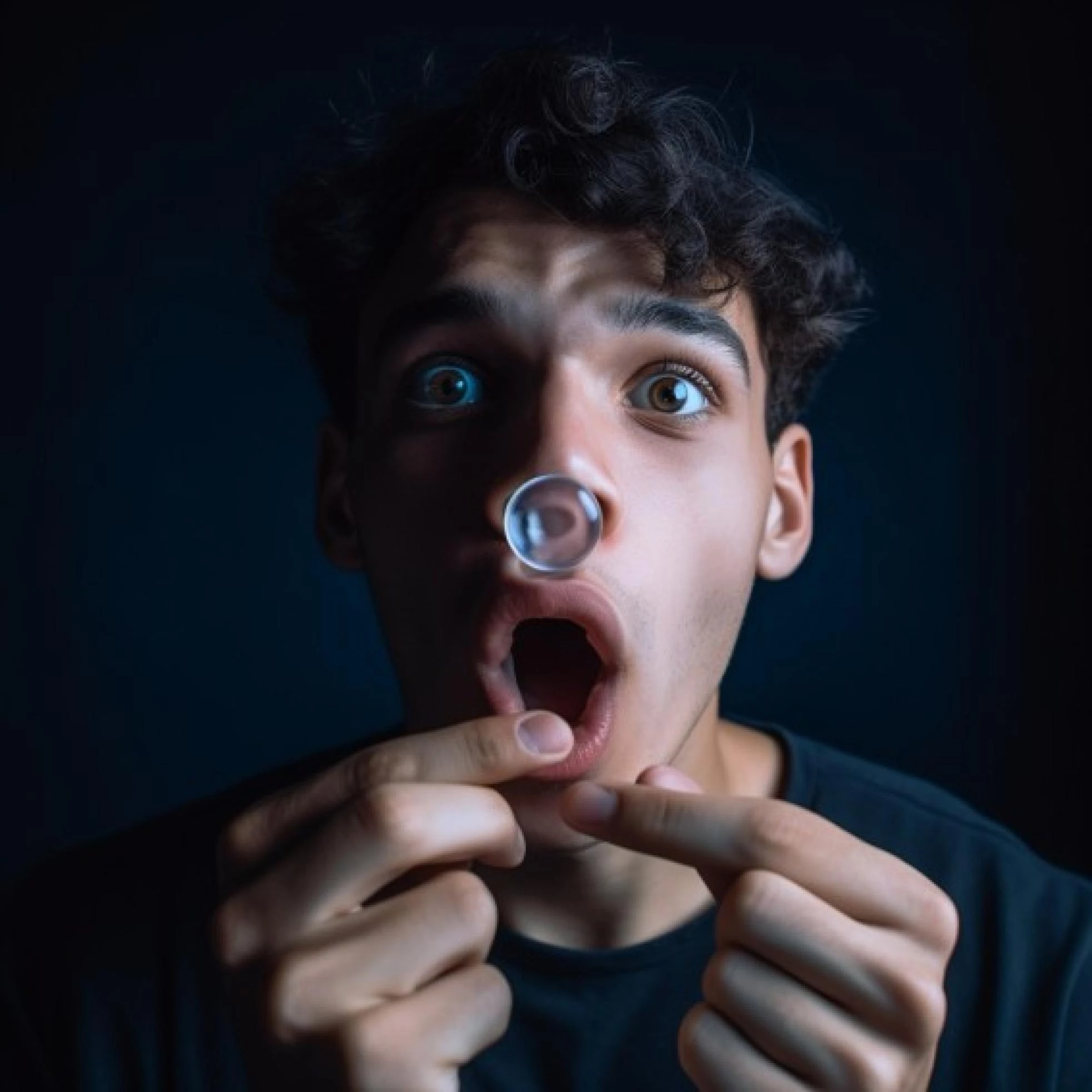 Kan ik mijn mond gebruiken om mijn contactlenzen te hydrateren als ze uit mijn ogen vallen?