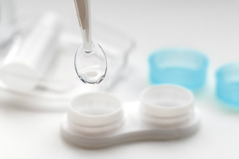 Silikon-Hydrogel-Kontaktlinsenpflegemittel